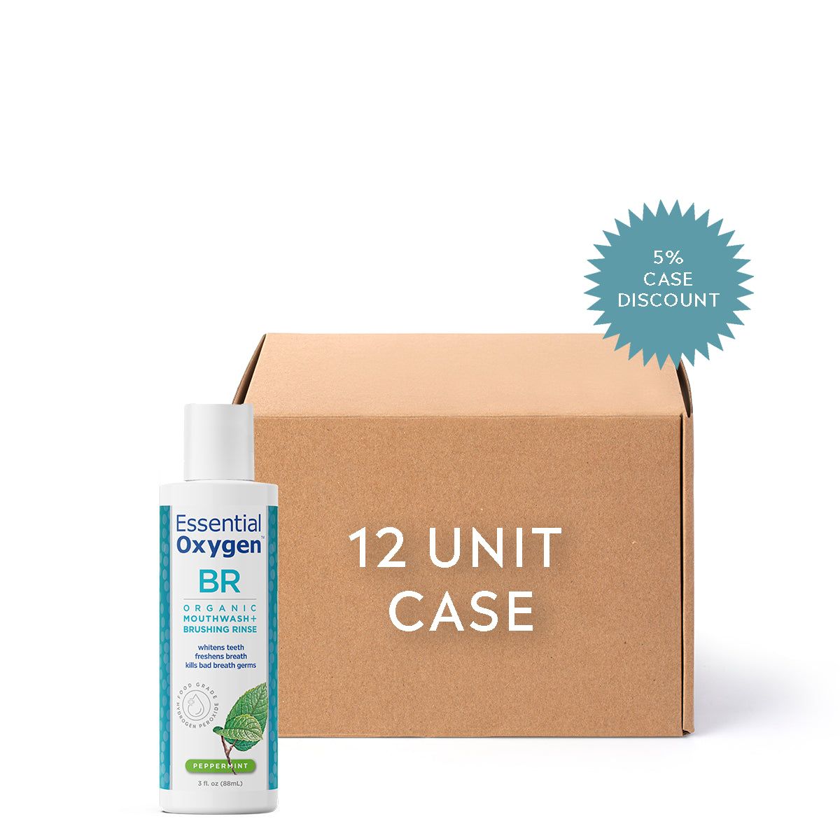 BR | Organic Mouthwash + Brushing Rinse | Peppermint