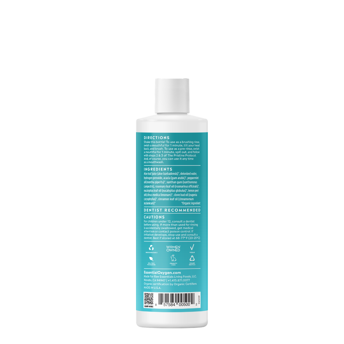 BR | Organic Mouthwash + Brushing Rinse | Peppermint