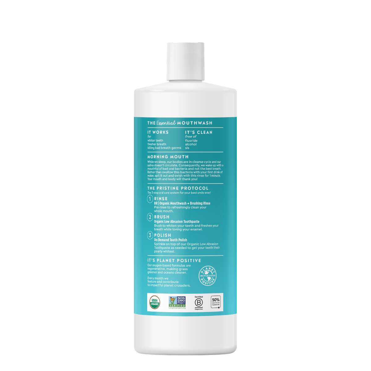 BR | Organic Mouthwash + Brushing Rinse | Cinnamint