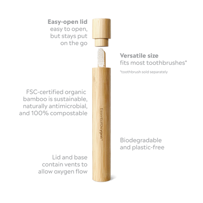 Organic Bamboo Toothbrush Case